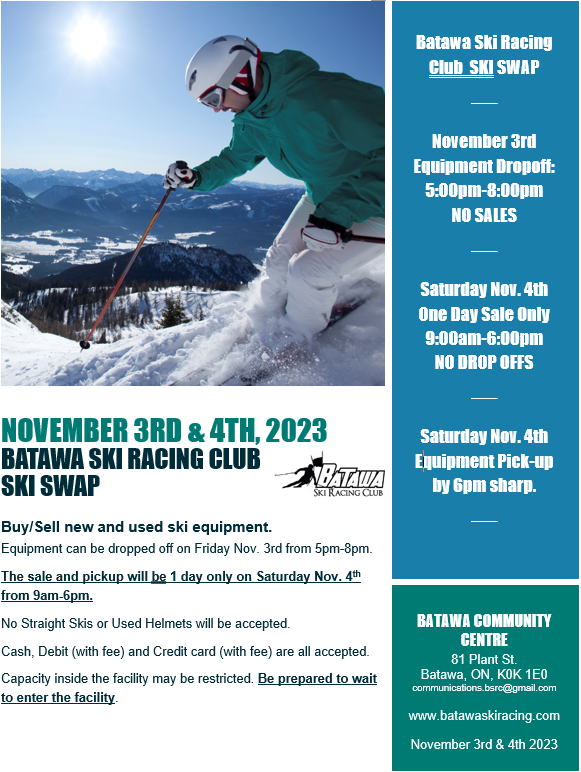 BSRC Ski Swap Batawa Ski Racing